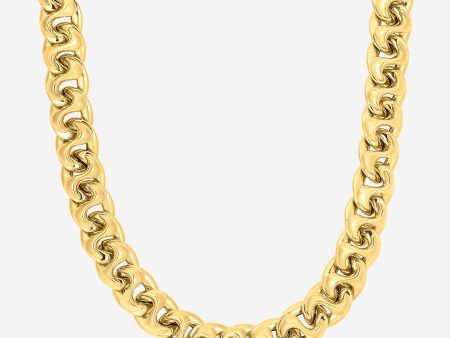 Gold Curve Chain Necklace Online now