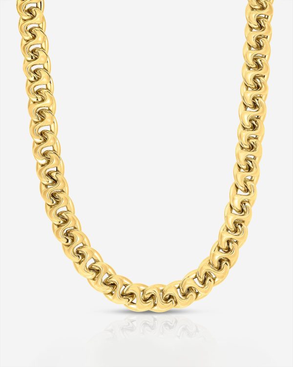 Gold Curve Chain Necklace Online now