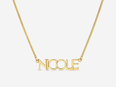 Personalized Block Name Necklace For Cheap